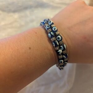 Beaded evil eye bracelet